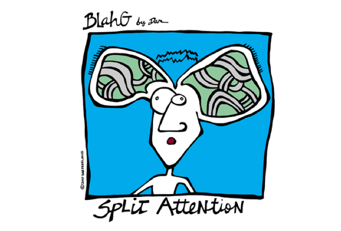 Split Attention -- cartoon by Dar from FaceUp Studio